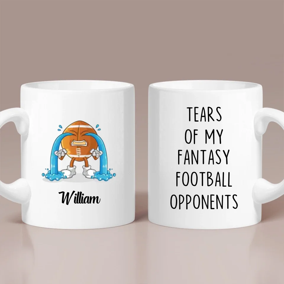 Tears of my Fantasy Football Opponents - Funny Football Saying Coffee Mug - Game Day Gift for Football Lovers, Fans - Image 2