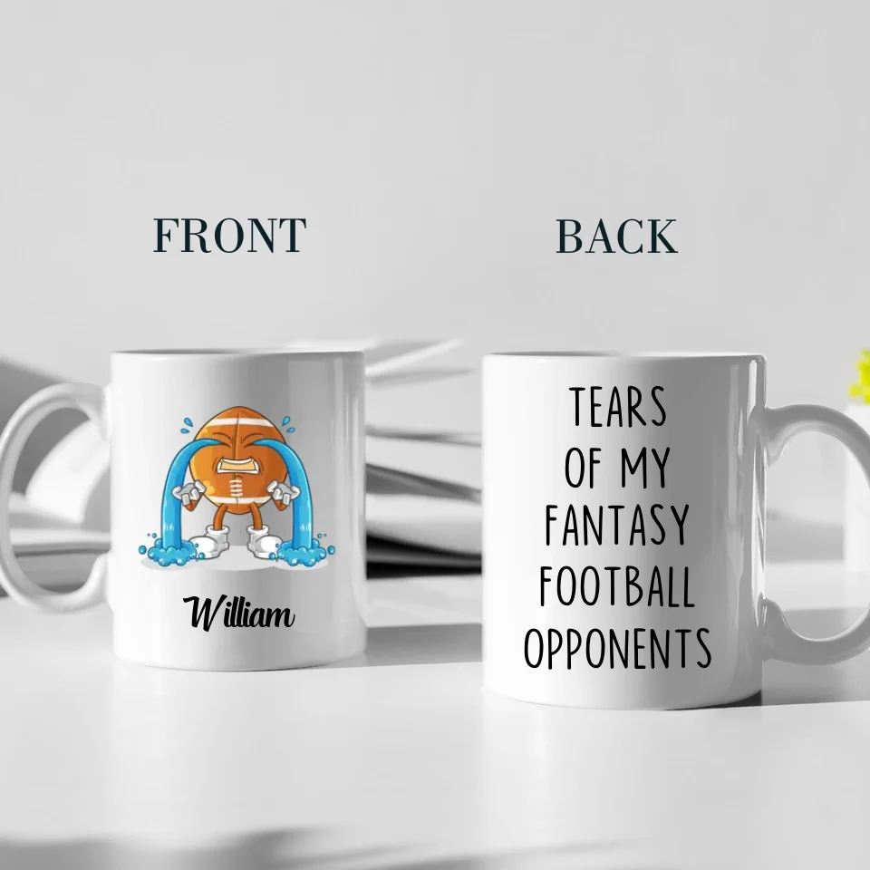 Tears of my Fantasy Football Opponents - Funny Football Saying Coffee Mug - Game Day Gift for Football Lovers, Fans - Image 3
