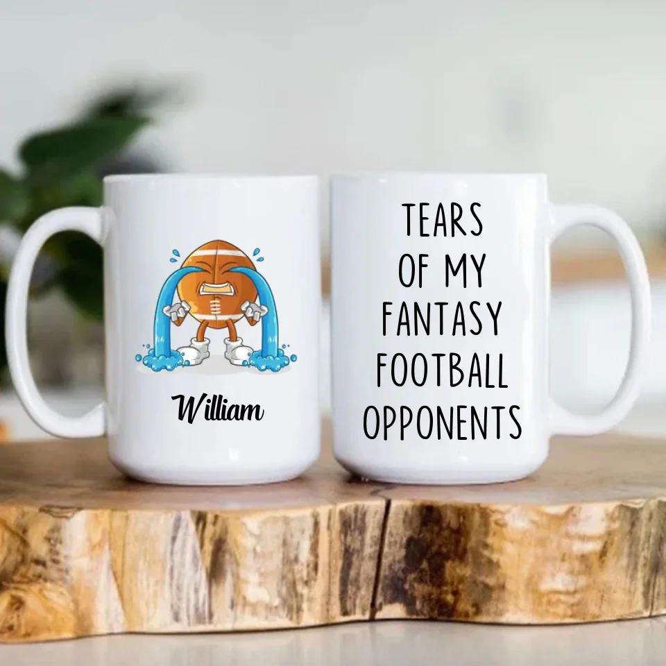 Tears of my Fantasy Football Opponents - Funny Football Saying Coffee Mug - Game Day Gift for Football Lovers, Fans - Image 6