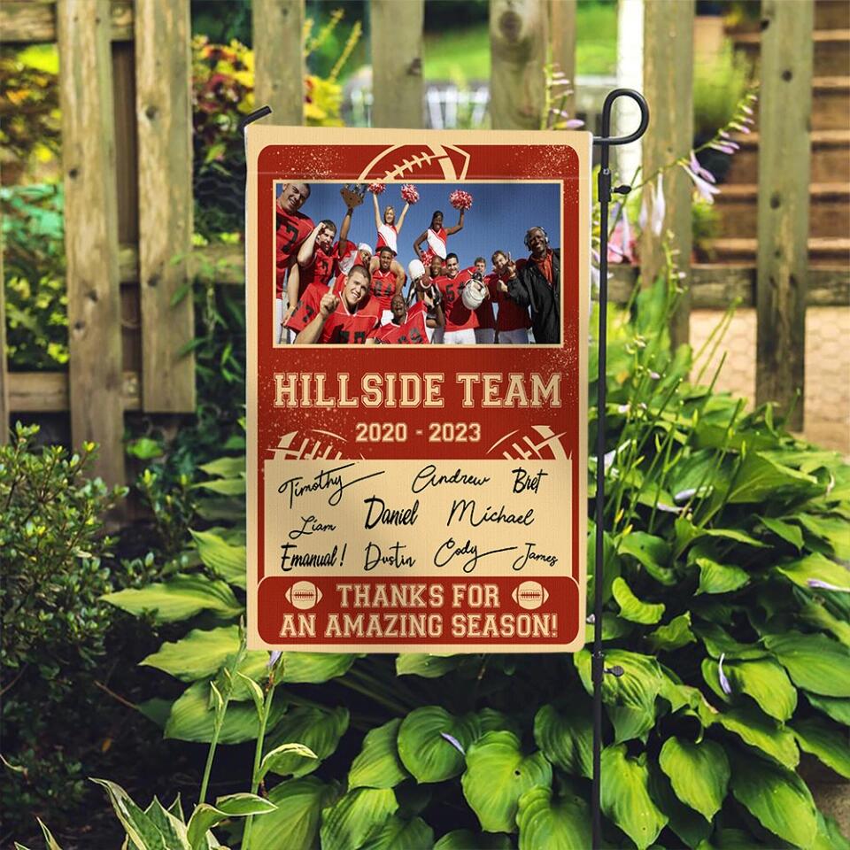 Thank For An Amazing Season - Personalized Flag - Gift for Football Team - Image 5