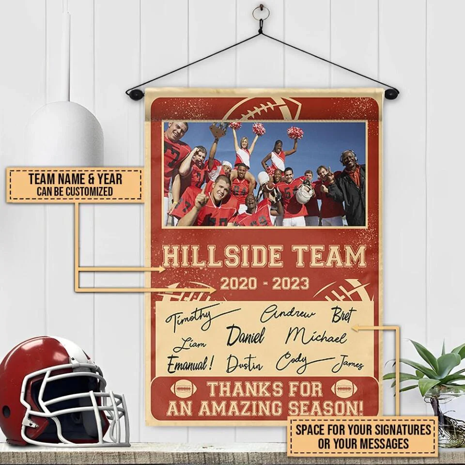 Thank For An Amazing Season - Personalized Flag - Gift for Football Team - Image 7
