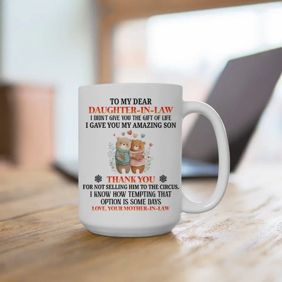 Thank You Daughter-in-law - White Mug - Daughter-in-law Gifts - Image 11