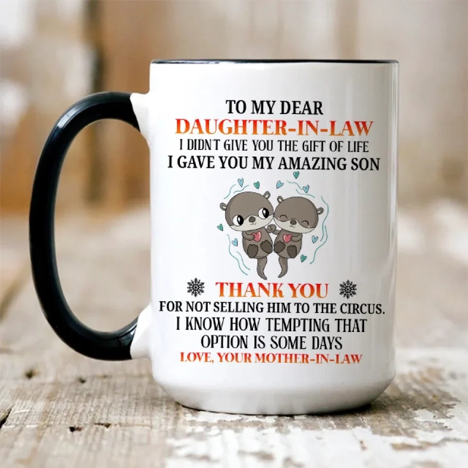Thank You Daughter-in-law - White Mug - Daughter-in-law Gifts - Image 15