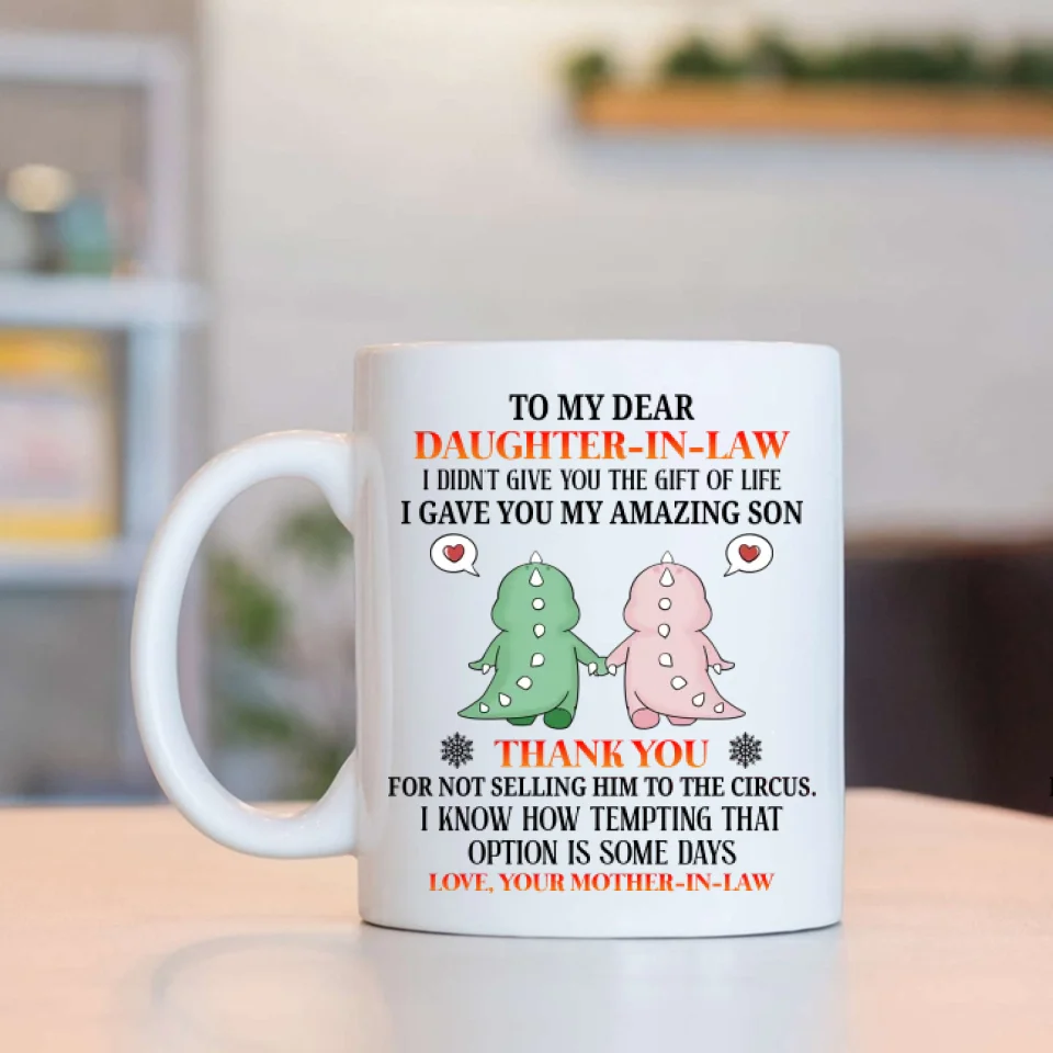 Thank You Daughter-in-law - White Mug - Daughter-in-law Gifts - Image 2