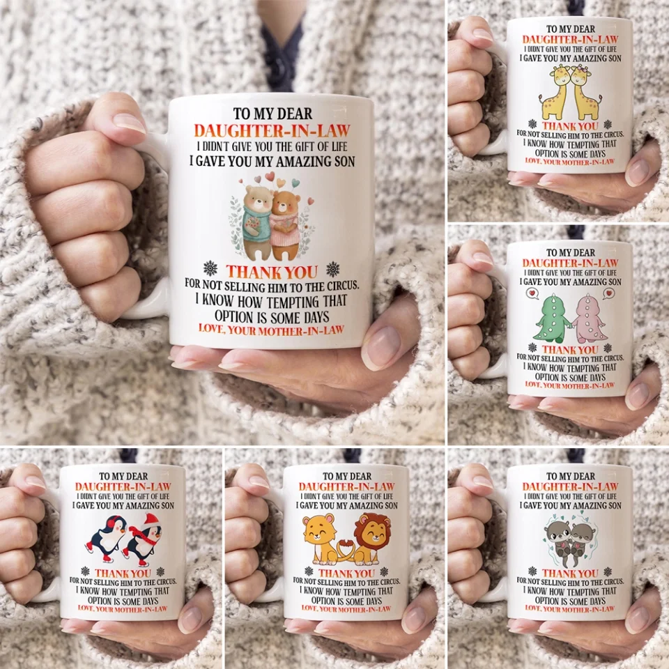 Thank You Daughter-in-law - White Mug - Daughter-in-law Gifts - Image 3