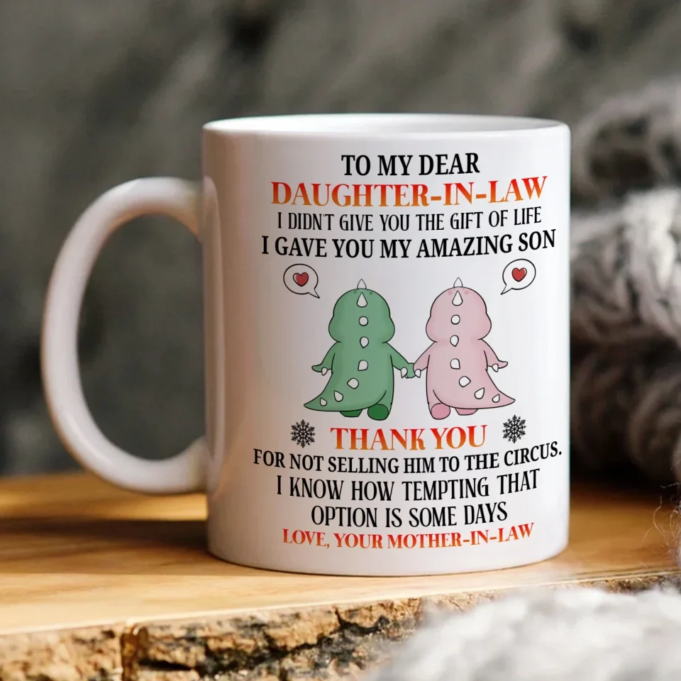 Thank You Daughter-in-law - White Mug - Daughter-in-law Gifts - Image 4