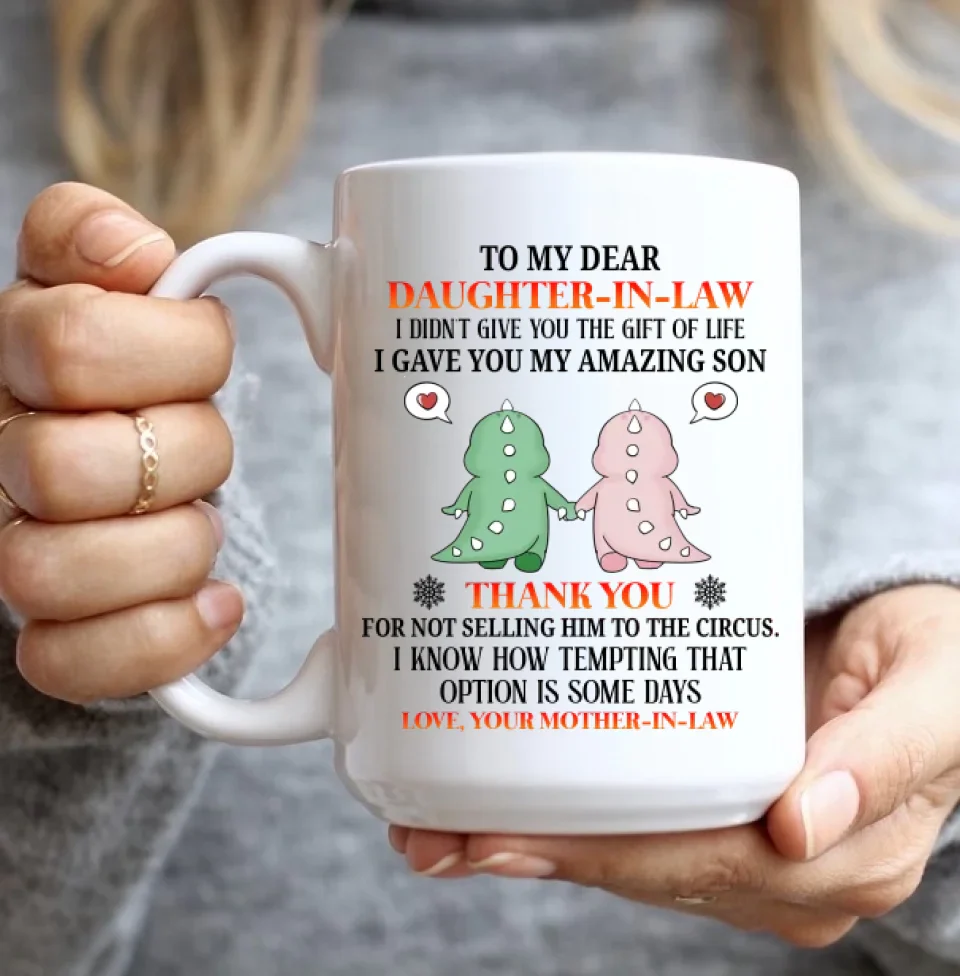 Thank You Daughter-in-law - White Mug - Daughter-in-law Gifts - Image 7