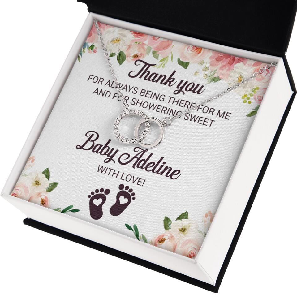 Thank You For Always Being There For Me - Personalized Love Knot Necklace - Baby Shower Hostess Thank You Gift - Image 53