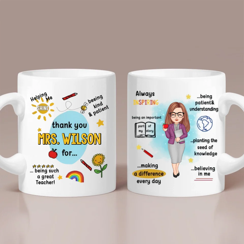 Thank You For Being Such A Great Professor - 11oz 15oz White Mug - Gift For Professor Teacher - Image 2