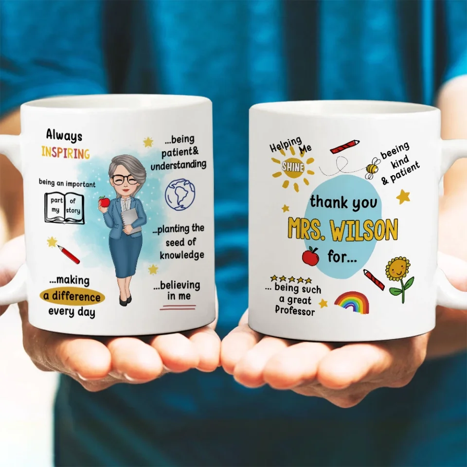 Thank You For Being Such A Great Professor - 11oz 15oz White Mug - Gift For Professor Teacher - Image 5