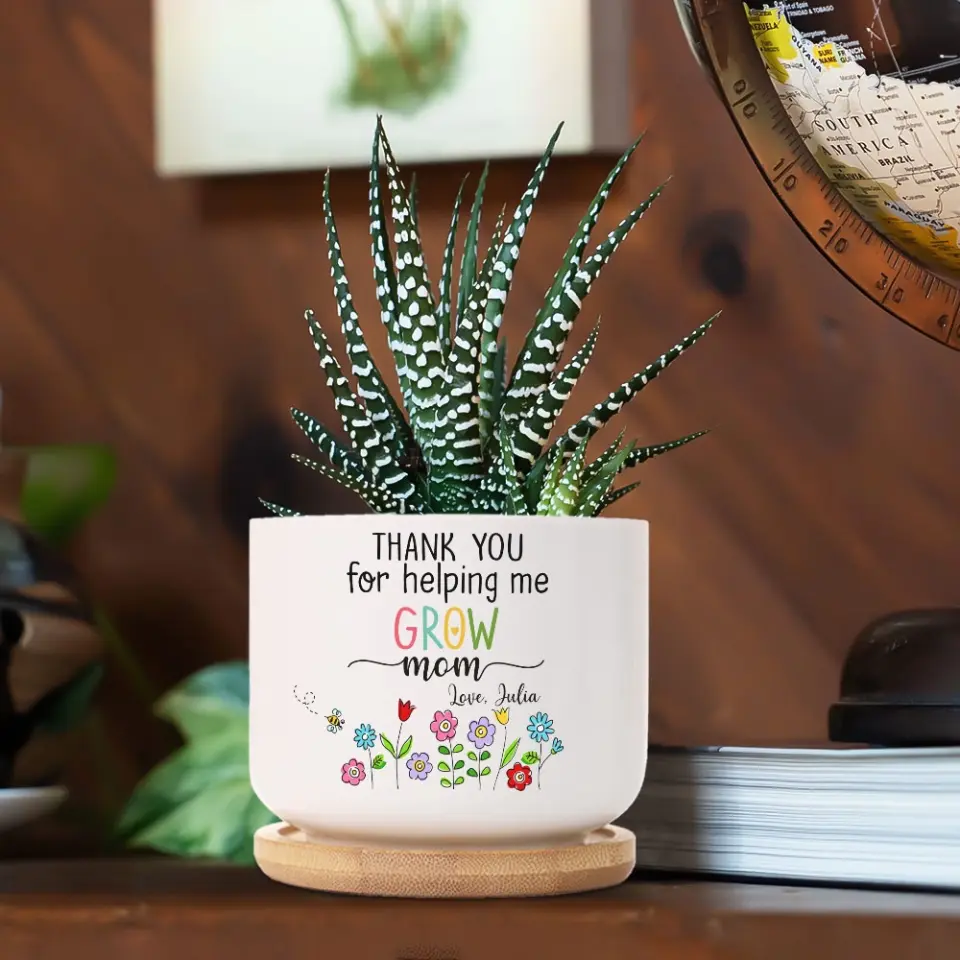 Thank You For Helping Us Grow Personalized Plant Pot - Image 4