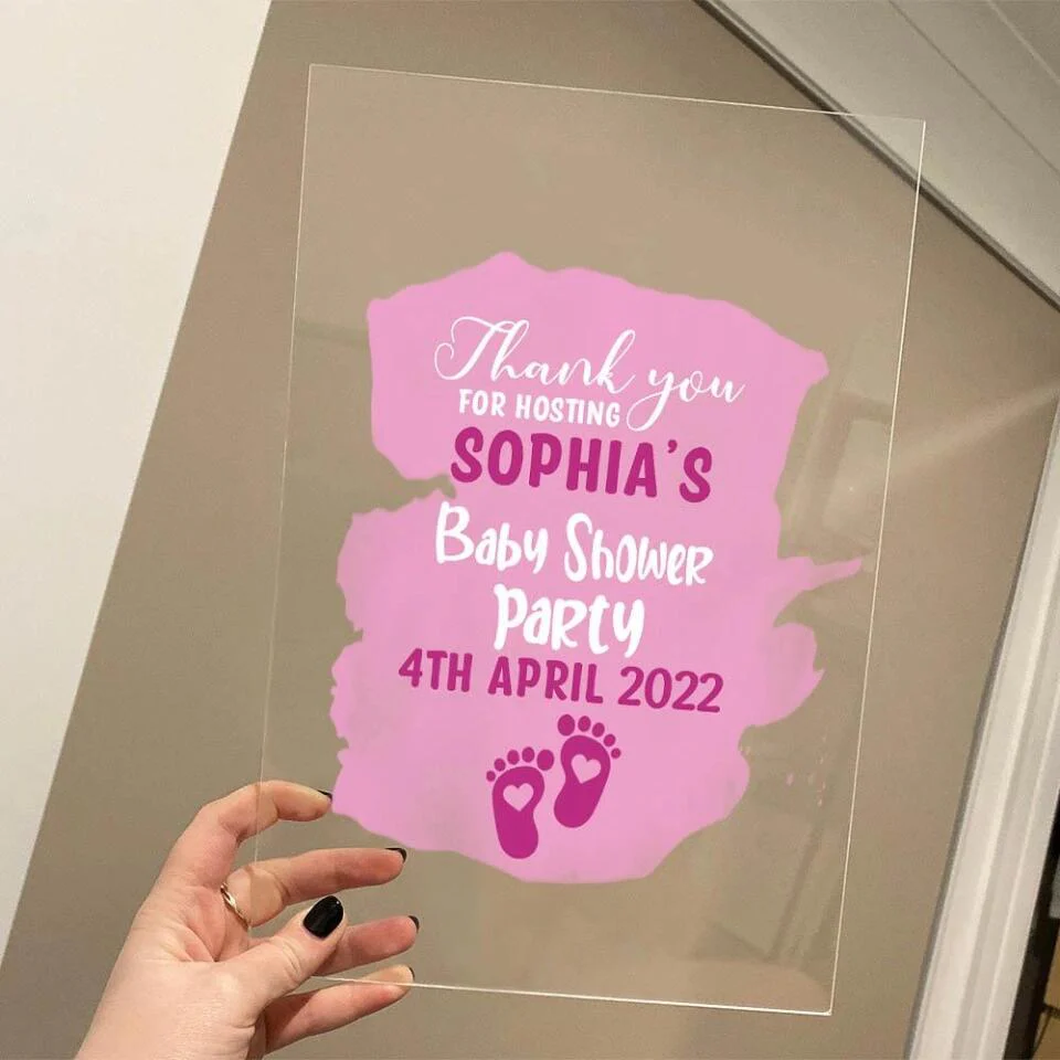 Thank You for Hosting Baby Shower Party - Personalized Acrylic Plaque - Gift for Baby Shower Hostess - Image 4