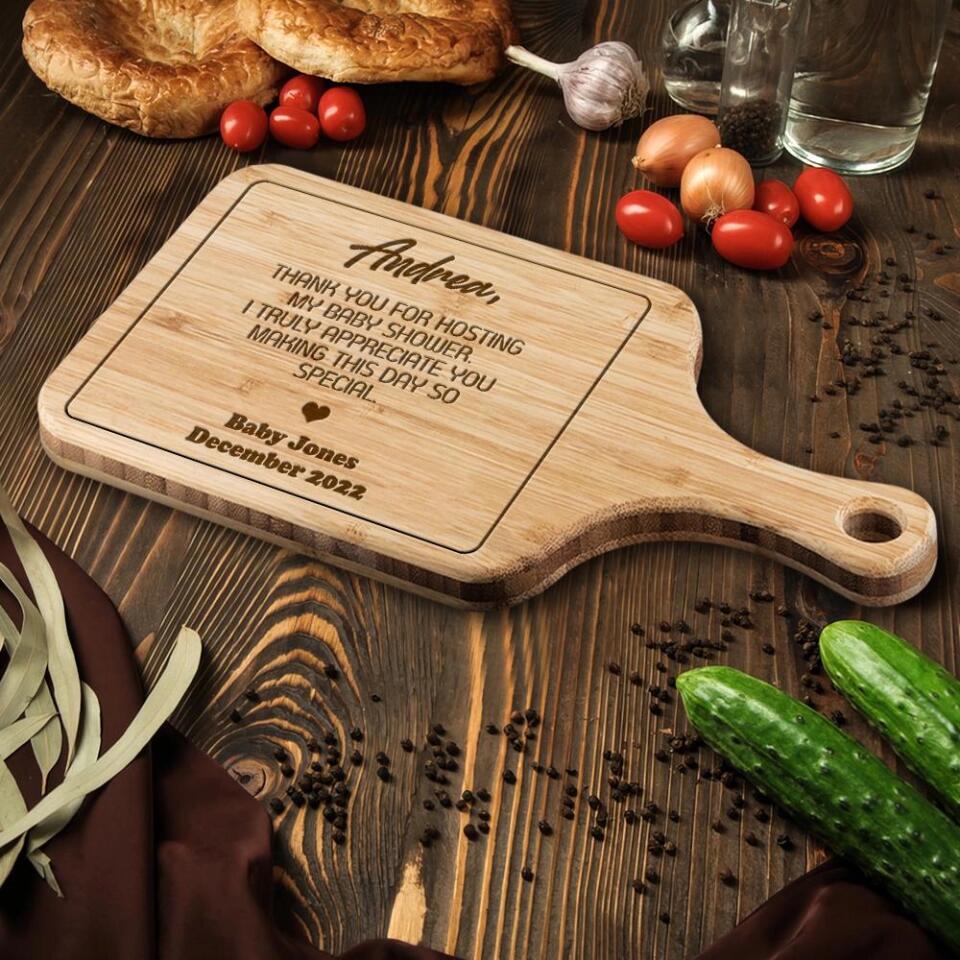 Thank You for Hosting My Baby Shower Cutting Board - Image 4