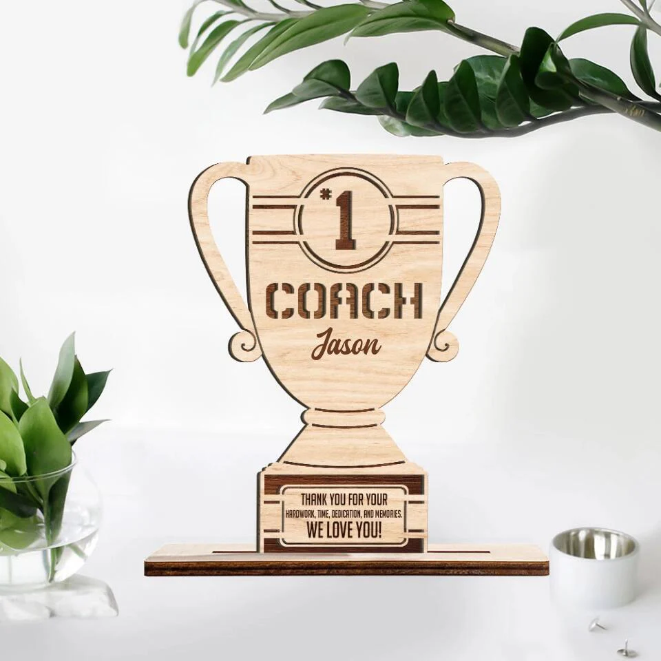 Thank You For Your Hard Work Time And Memories - Personalized Wooden Plaque 3 Layers - Best Gift For Your Coach - 303IHPLNWP307 - Image 3