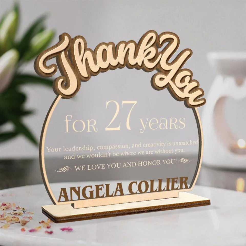 Thank You For Your Leadership Companion - Personalized Wooden Plaque Custom Shape - Best Gift For Your Boss - 212IHPBNWP665 - Image 3