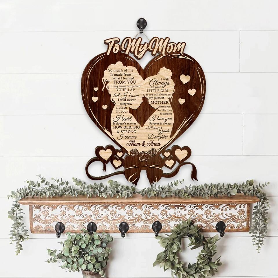 Thank You For Your Love And Your Support - Personalized Shape Wooden Sign - Gift For Mom Daughters - Image 5