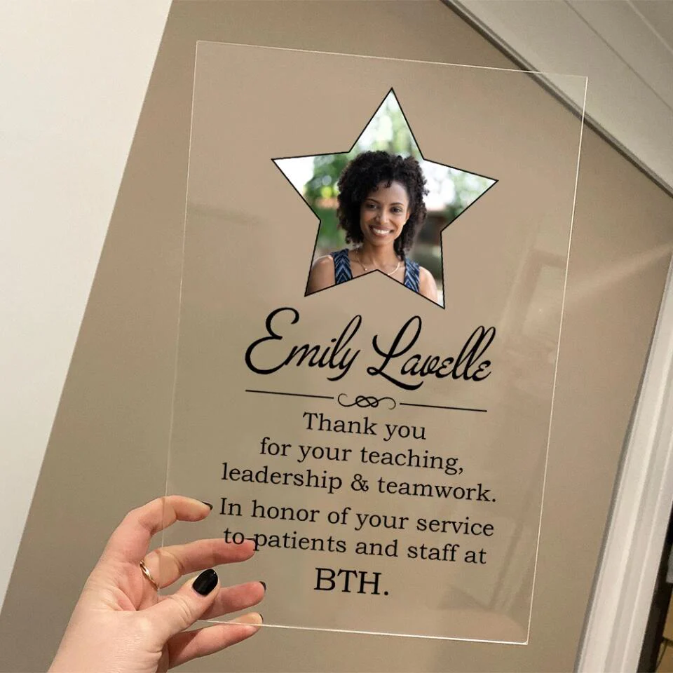 Thank You For Your Teaching Leadership And Teamwork - Personalized Acrylic Plaque - Gift for Boss or Coworker - Image 3