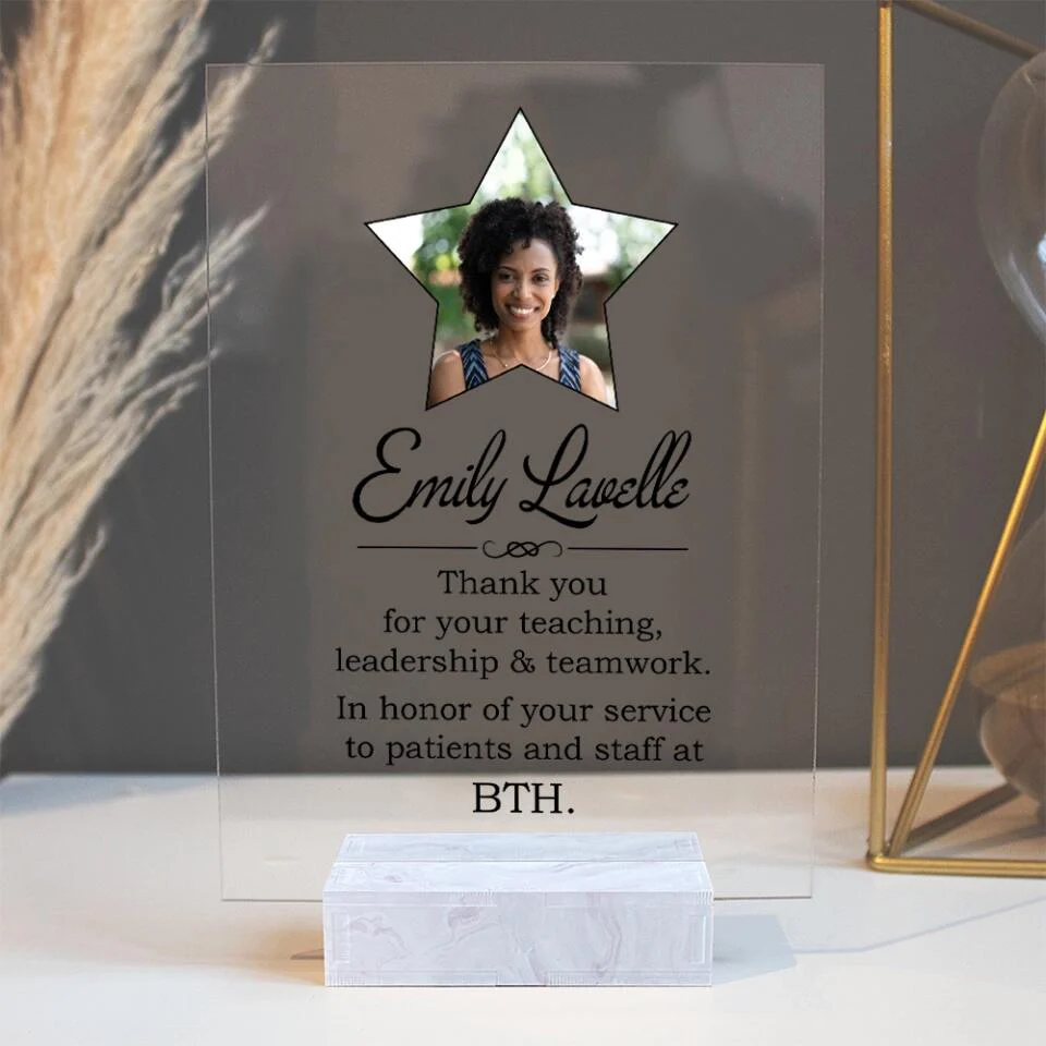 Thank You For Your Teaching Leadership And Teamwork - Personalized Acrylic Plaque - Gift for Boss or Coworker - Image 5