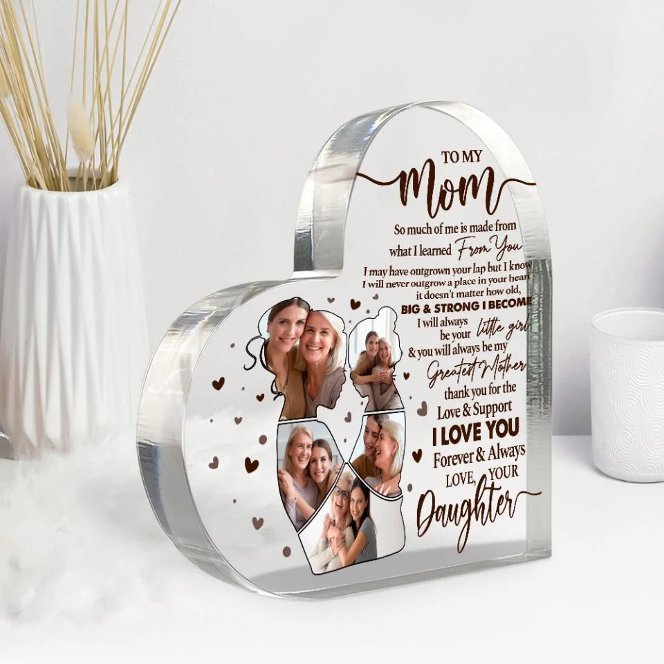 Thank You Gift for Mom - Mom Gift from Daughter - So Much Of Me Is Made From What I Learned From You - Custom Acrylic Plaque - Mom Room Decor - Image 3