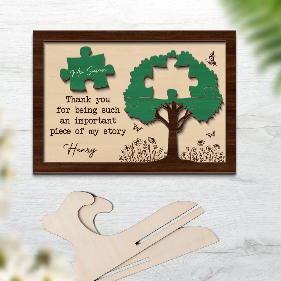 Thank You Professor Mentor Personalized Wooden Sign - Image 5