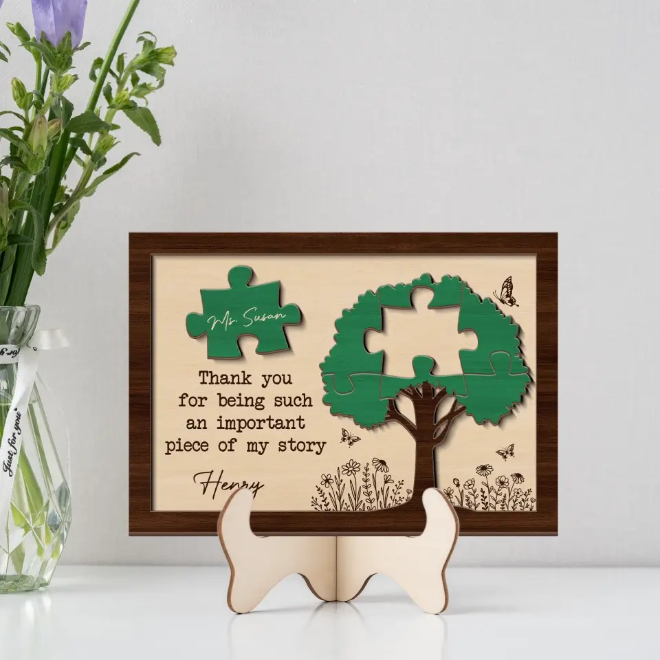 Thank You Professor Mentor Personalized Wooden Sign - Image 6