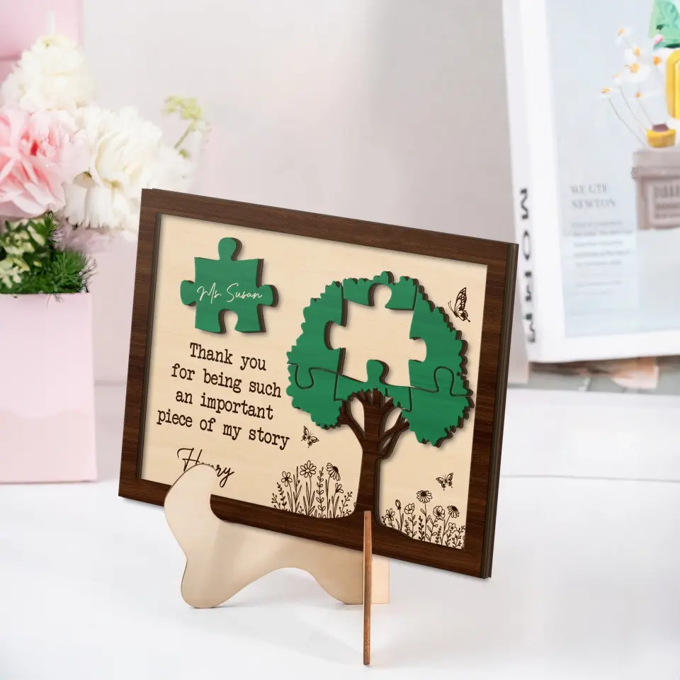 Thank You Professor Mentor Personalized Wooden Sign - Image 7