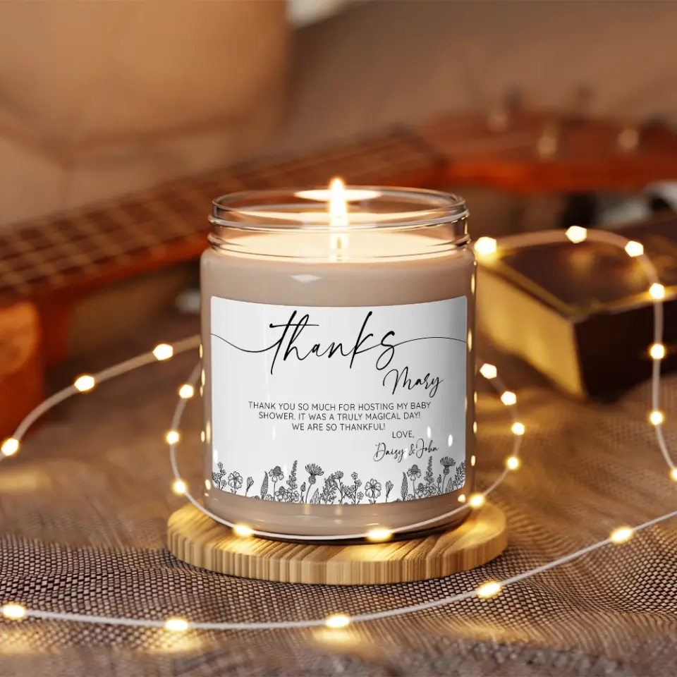 Thank You So Much For Hosting My Baby Shower Personalized Scented Candle - Image 4