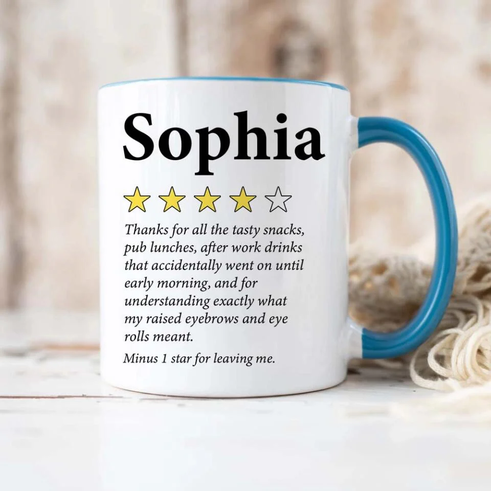 Thanks For All The Tasty Snacks Pub Lunches After Work Personalized Mug Farewell Gift - Image 4