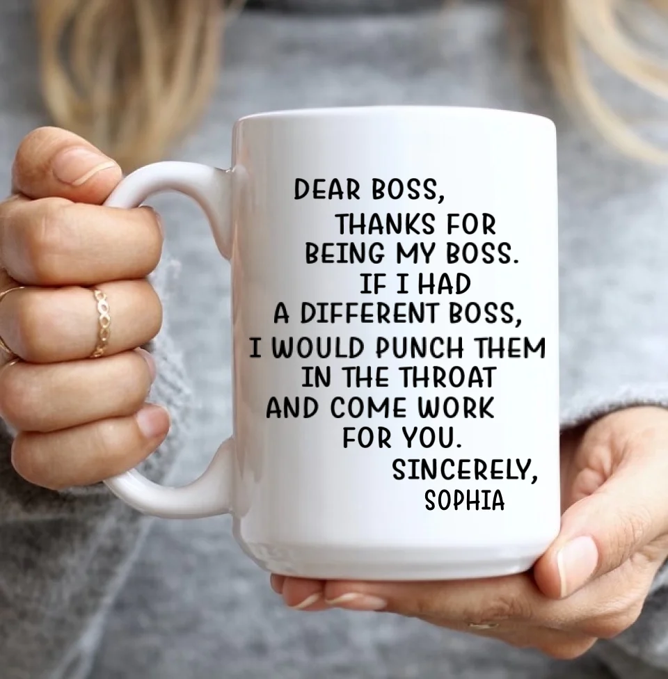 Thanks For Being My Boss - Personalized Mug - Appreciation Gift for Boss - Image 12