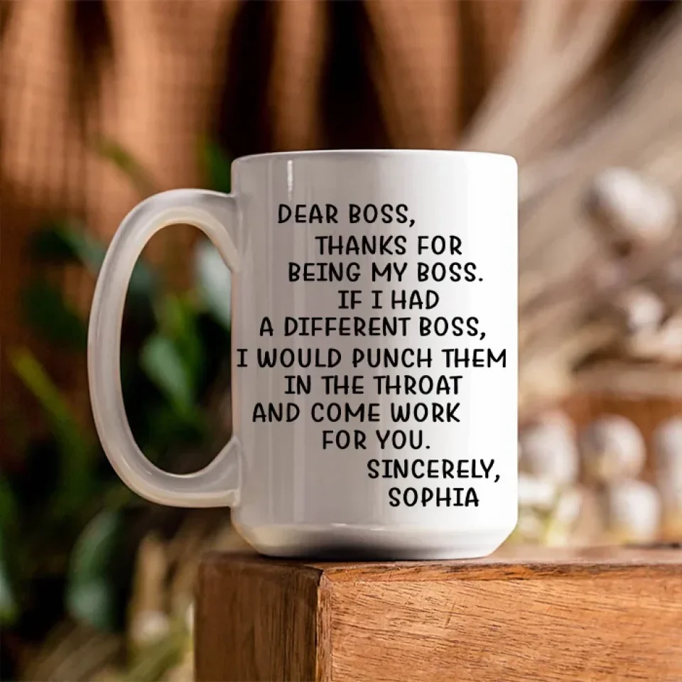 Thanks For Being My Boss - Personalized Mug - Appreciation Gift for Boss - Image 13