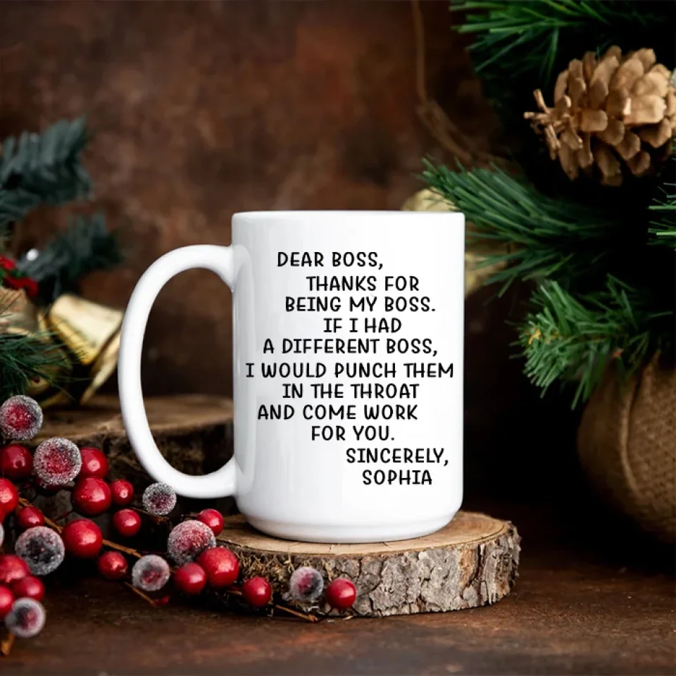 Thanks For Being My Boss - Personalized Mug - Appreciation Gift for Boss - Image 14