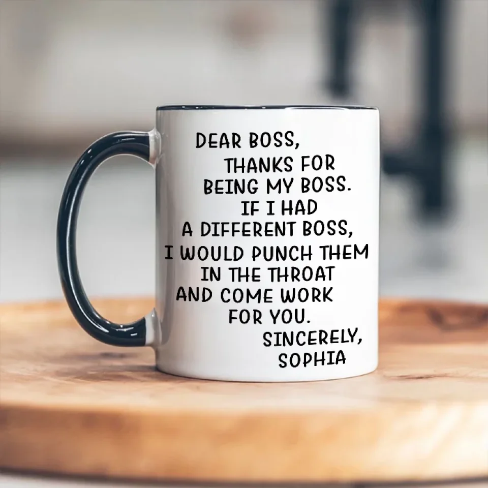 Thanks For Being My Boss - Personalized Mug - Appreciation Gift for Boss - Image 6