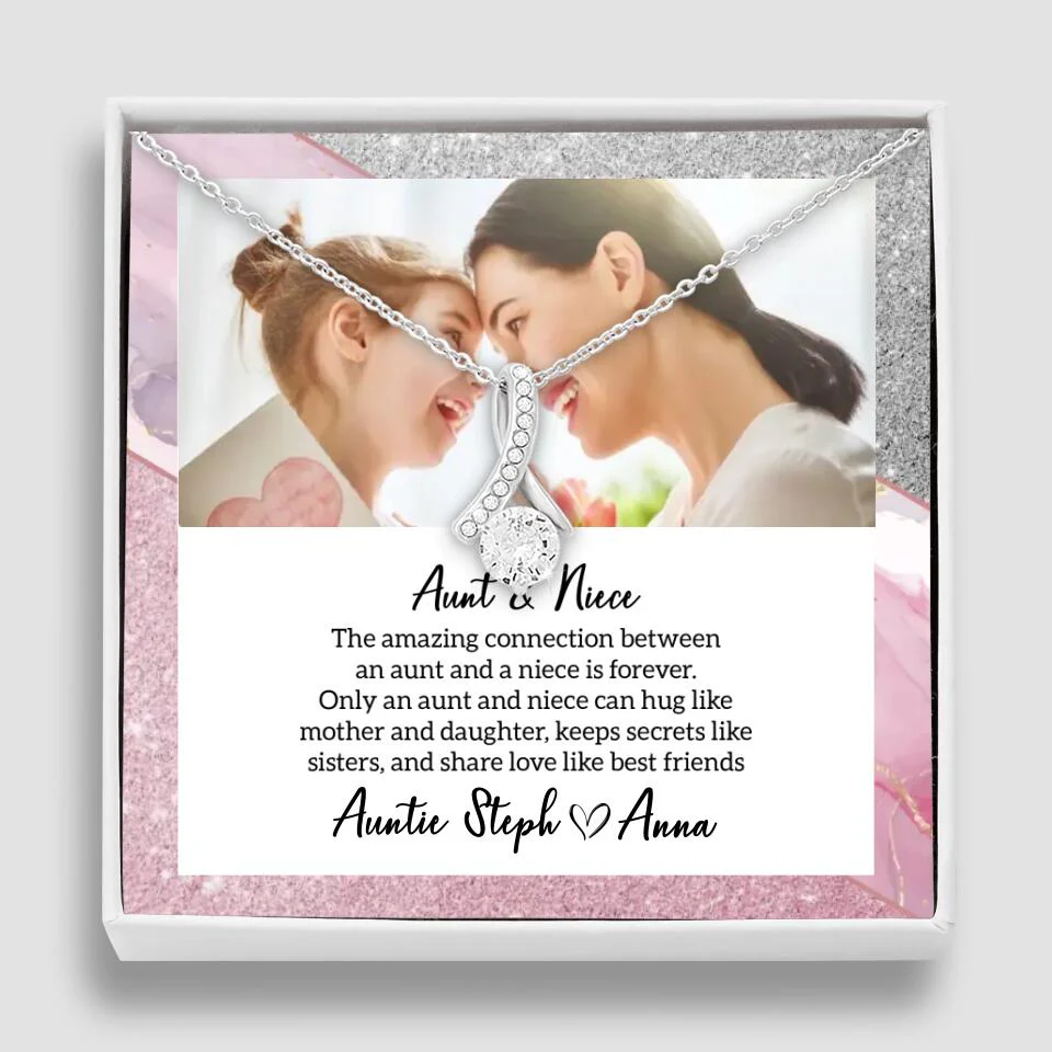 The Amazing Connection Between an Aunt and a Niece is Forever Personalized Necklace Gift for Niece - Image 15