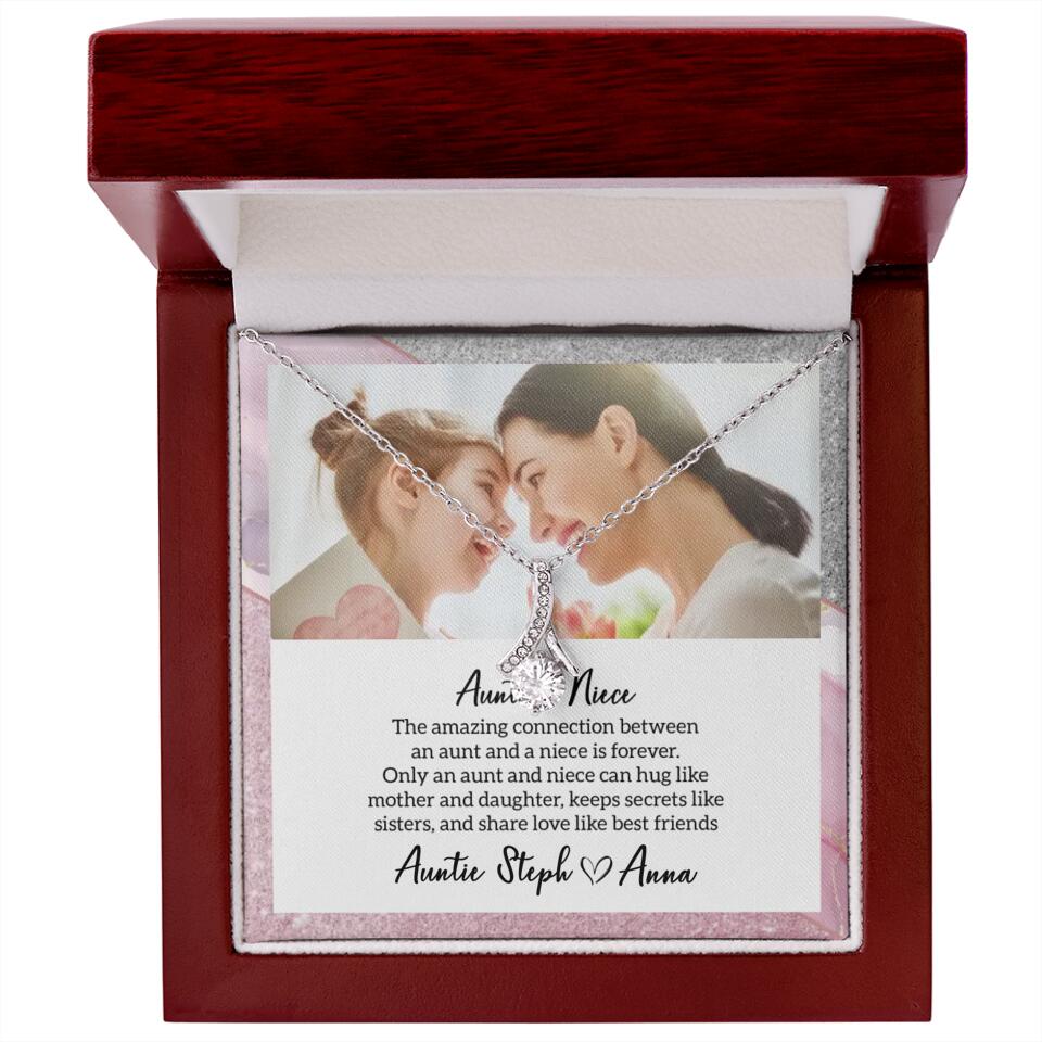 The Amazing Connection Between an Aunt and a Niece is Forever Personalized Necklace Gift for Niece - Image 20