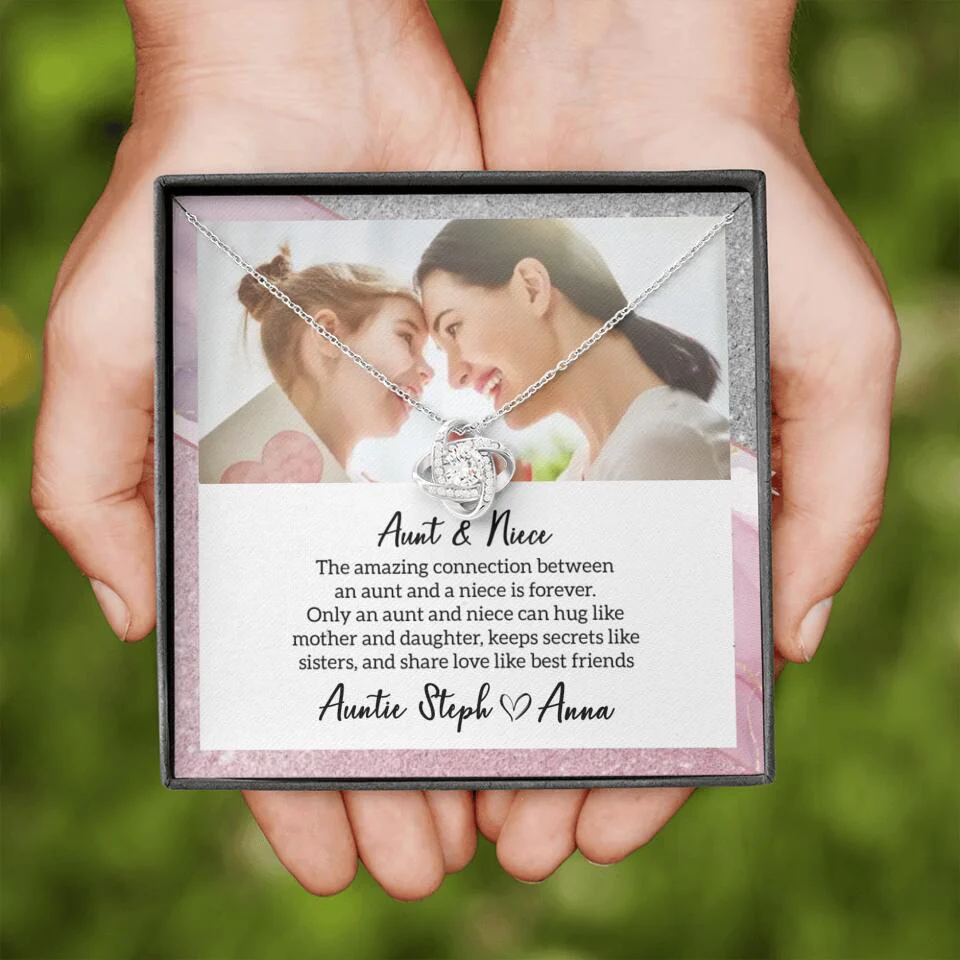 The Amazing Connection Between an Aunt and a Niece is Forever Personalized Necklace Gift for Niece - Image 3