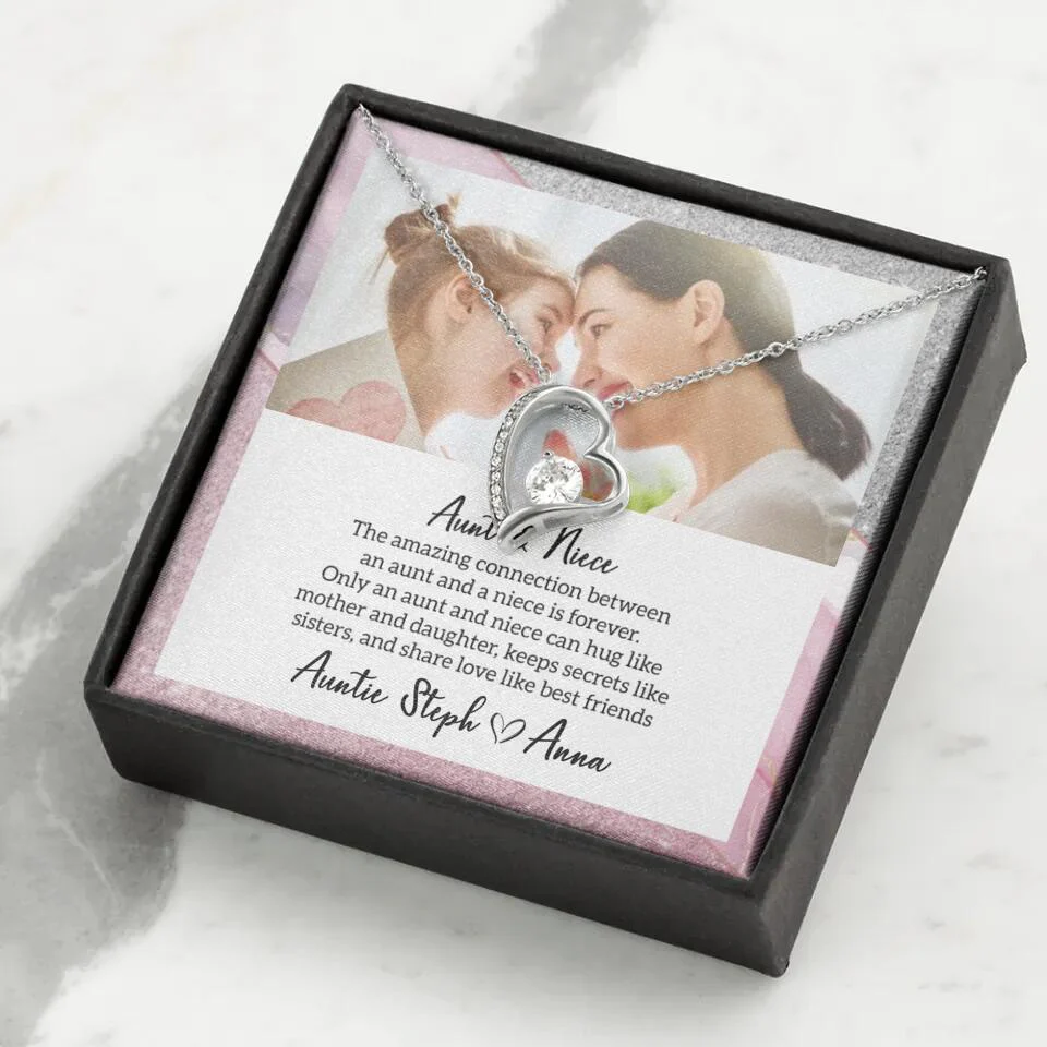 The Amazing Connection Between an Aunt and a Niece is Forever Personalized Necklace Gift for Niece - Image 36