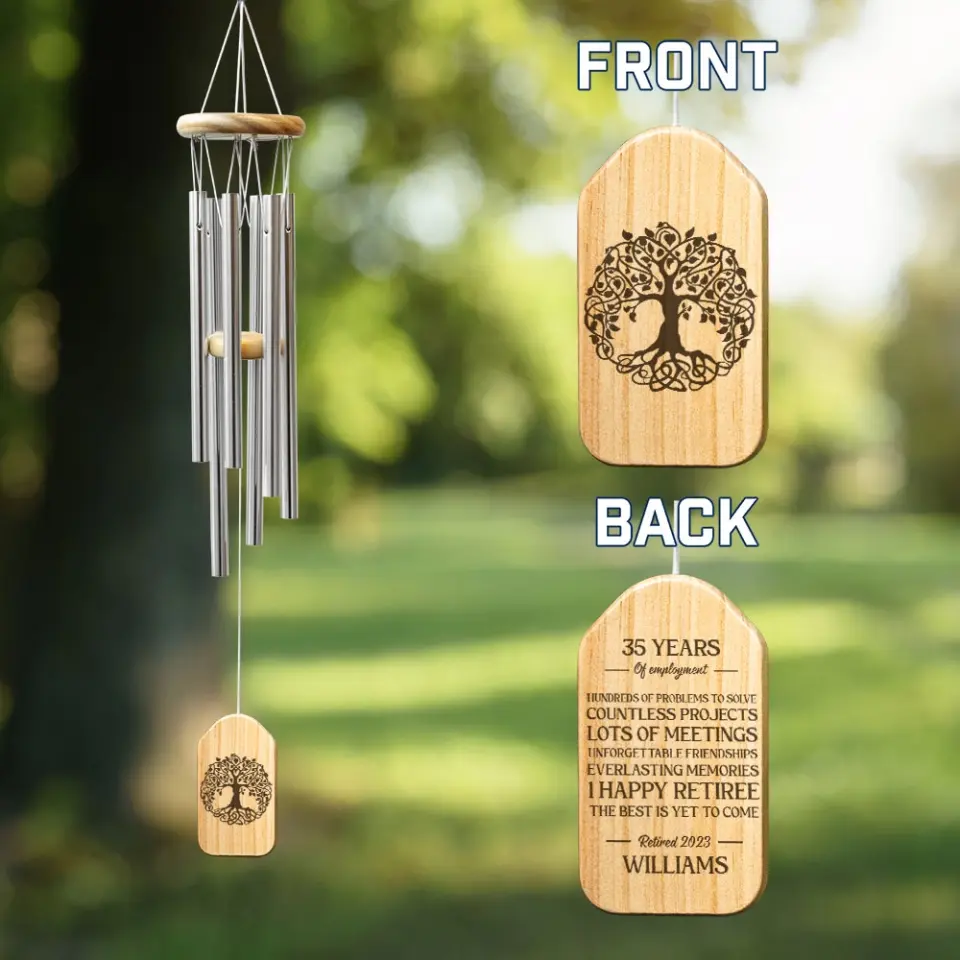 The Best Is Yet To Come Personalized Wind Chimes Retirement Gift - Image 7