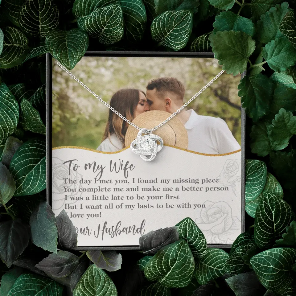 Personalized Valentine Gifts - The Day I Met You, I Found My Missing Piece Personalized Necklace - Image 3