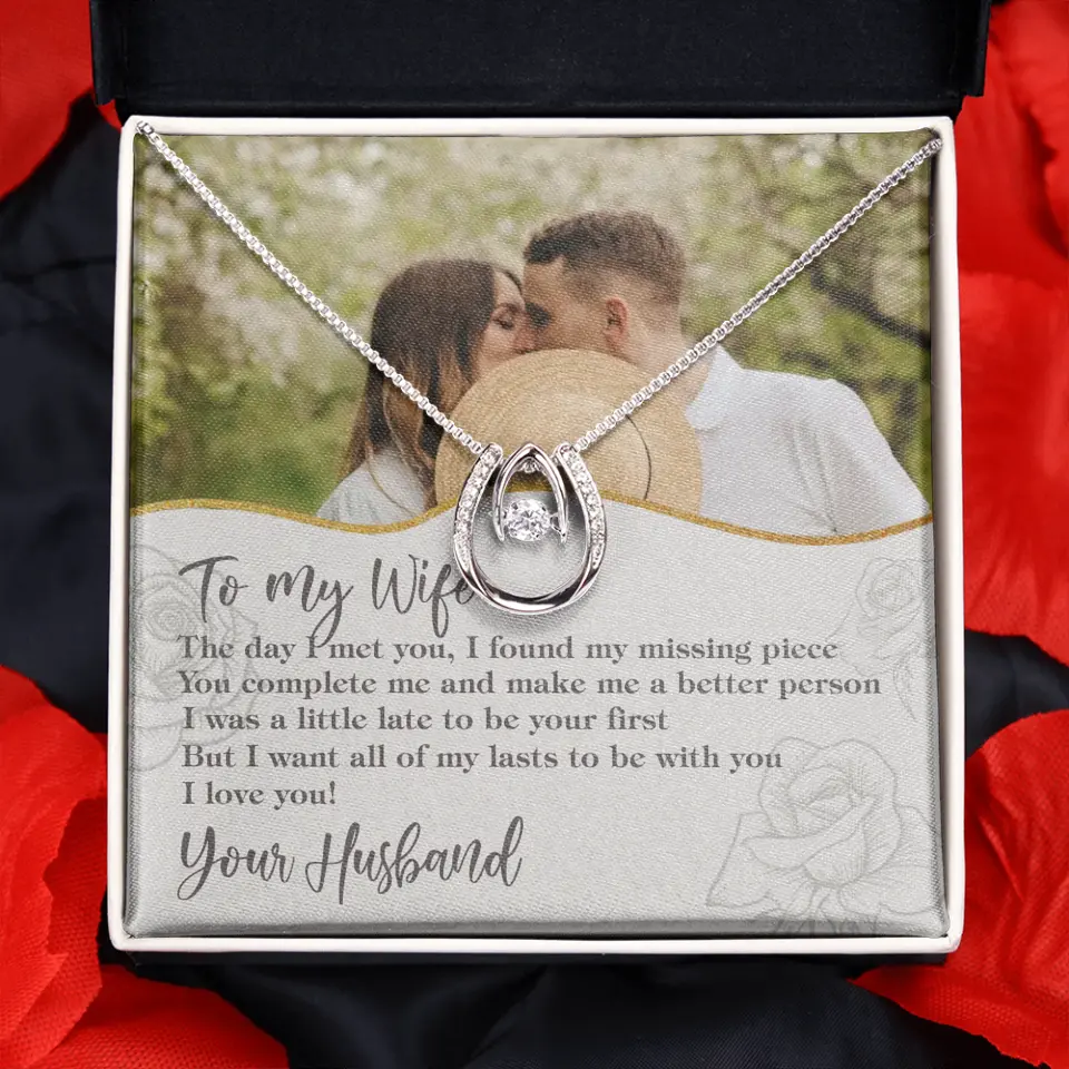Personalized Valentine Gifts - The Day I Met You, I Found My Missing Piece Personalized Necklace - Image 7