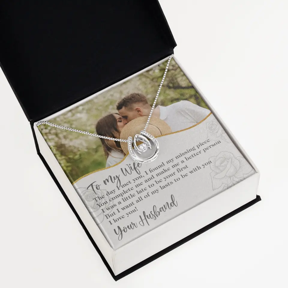 Personalized Valentine Gifts - The Day I Met You, I Found My Missing Piece Personalized Necklace - Image 9