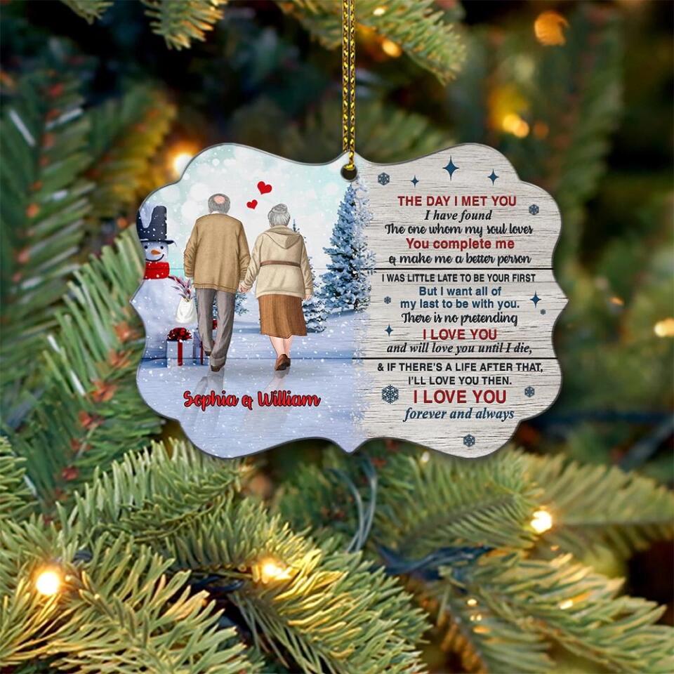 The Day I Met You I Have Found The One Old Couple Personalized Christmas Ornaments - Image 5