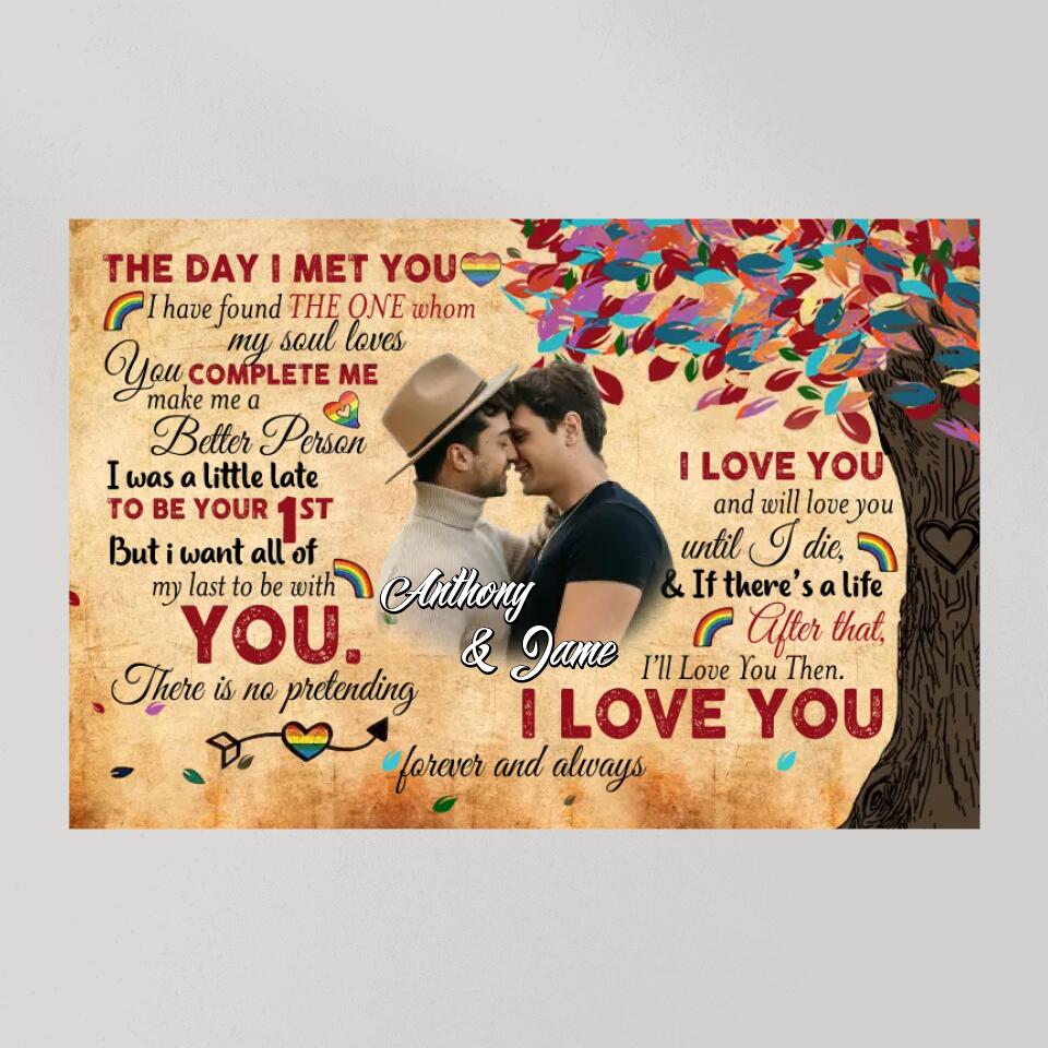 Personalized Valentine Gifts - The Day I Met You I'll Love You Then - Custom Canvas Poster - Valentine's Gift For LGBT Couples - Image 10