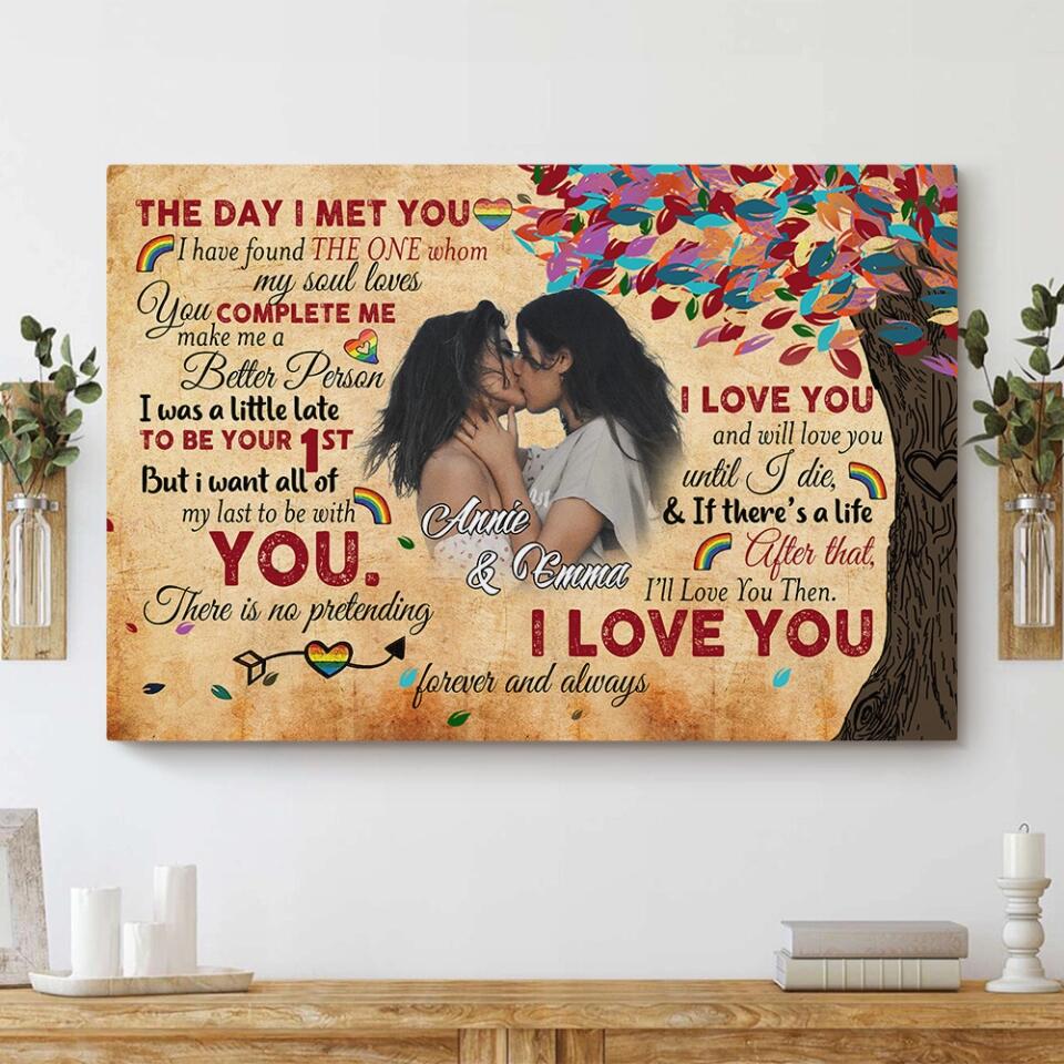 Personalized Valentine Gifts - The Day I Met You I'll Love You Then - Custom Canvas Poster - Valentine's Gift For LGBT Couples - Image 12