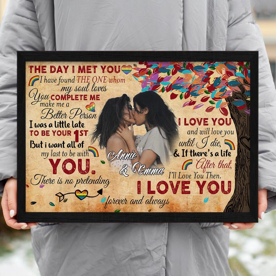 Personalized Valentine Gifts - The Day I Met You I'll Love You Then - Custom Canvas Poster - Valentine's Gift For LGBT Couples - Image 8