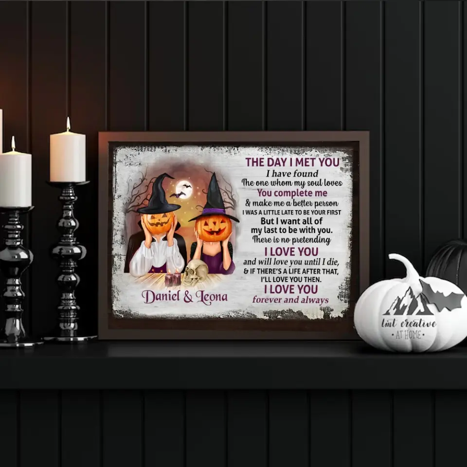 The Day I Met You, Personalized Canvas Poster Wall Art, Halloween Gift For Couple | 309IHPNPCA299 - Image 16