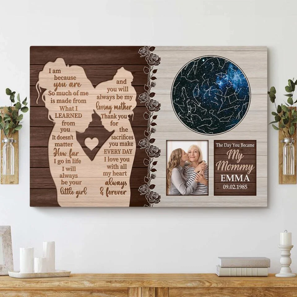 The Day You Became My Mommy Custom Canvas Poster Anniversary Gift For Mom From Daughter - Image 10