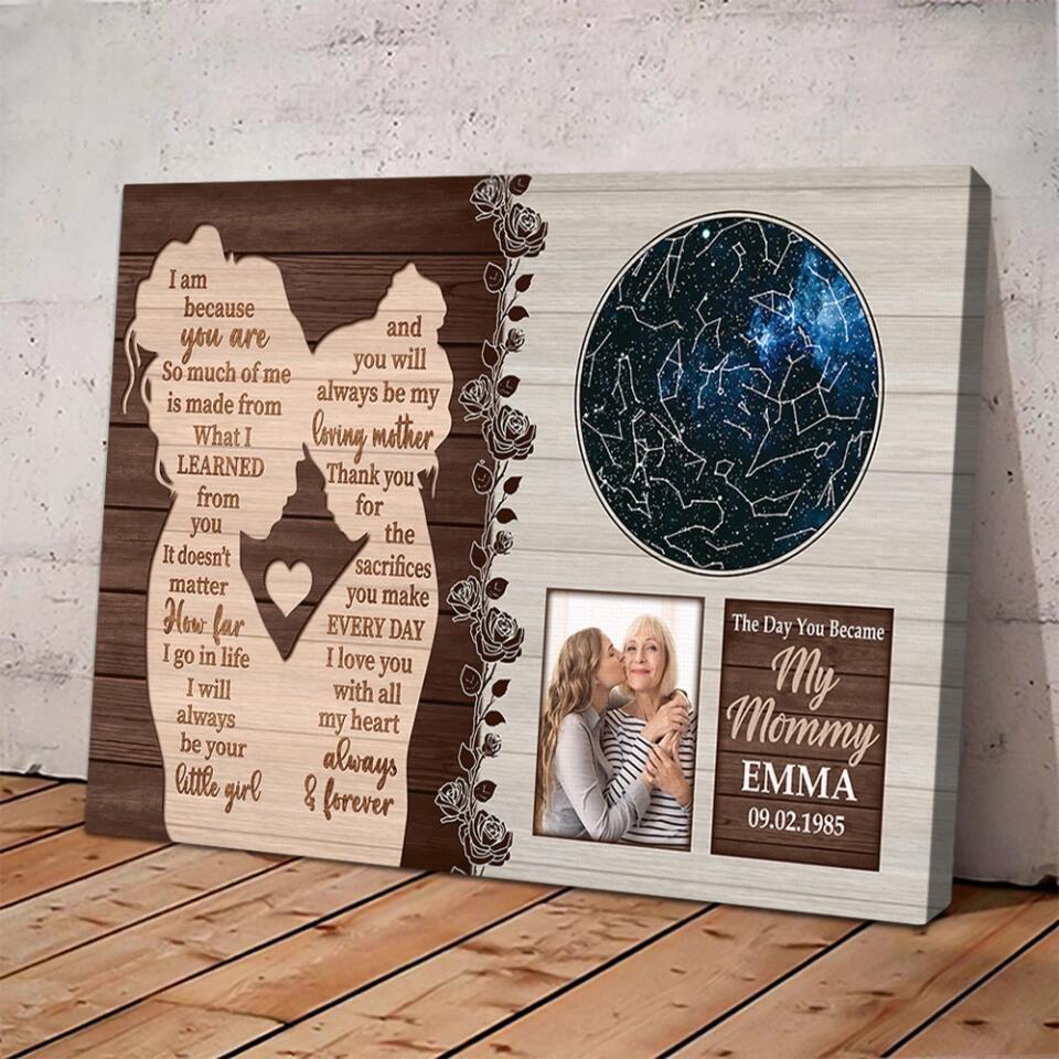 The Day You Became My Mommy Custom Canvas Poster Anniversary Gift For Mom From Daughter - Image 6