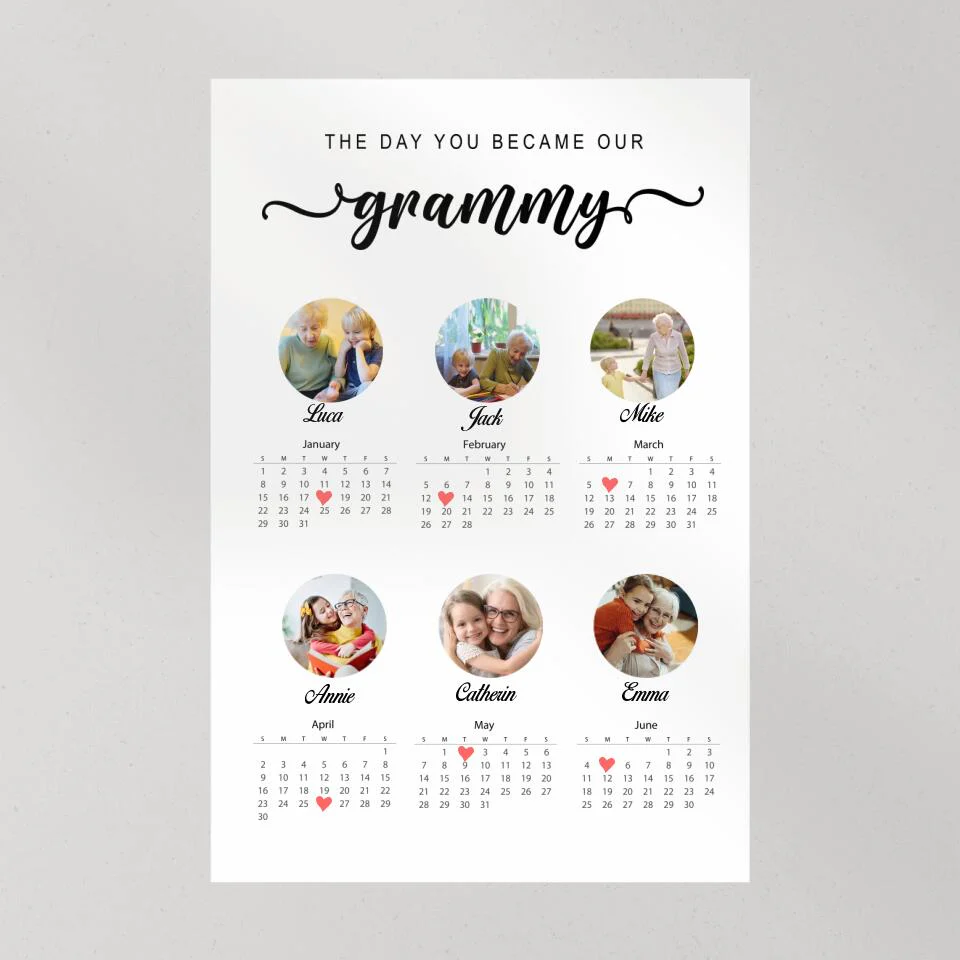 The Day You Became Our Grammy Kids Birthday Custom Canvas Poster Anniversary Gift For Grandparents - Image 11