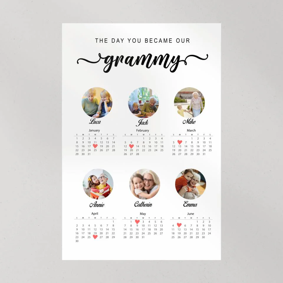The Day You Became Our Grammy Kids Birthday Custom Canvas Poster Anniversary Gift For Grandparents - Image 12