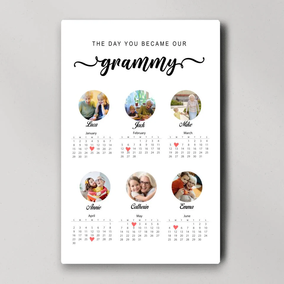 The Day You Became Our Grammy Kids Birthday Custom Canvas Poster Anniversary Gift For Grandparents - Image 6